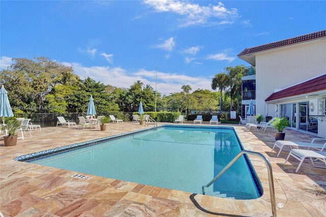 view of pool with a patio