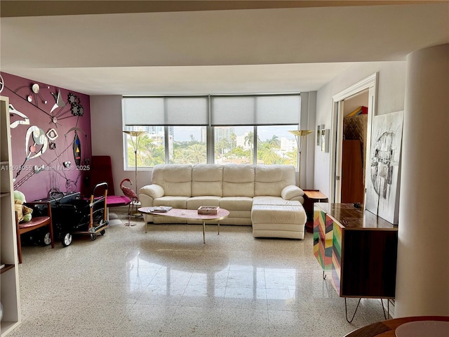 524 Orton Ave Unit 603, Fort Lauderdale, FL 33304 - living area with speckled floor