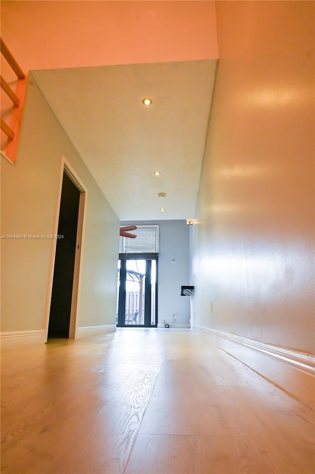 interior space with wood-type flooring