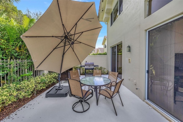 view of patio featuring grilling area