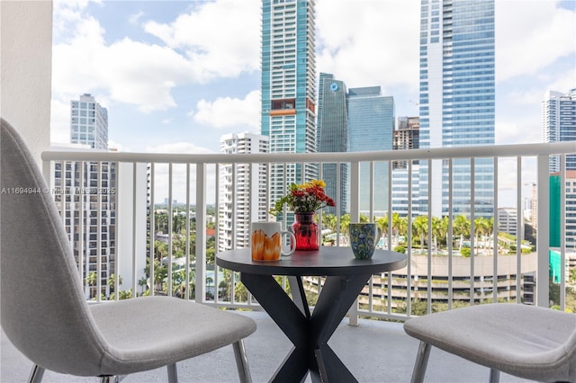 1420 Brickell Bay Dr Unit 1506D, Miami, FL 33131 - balcony featuring a view of city