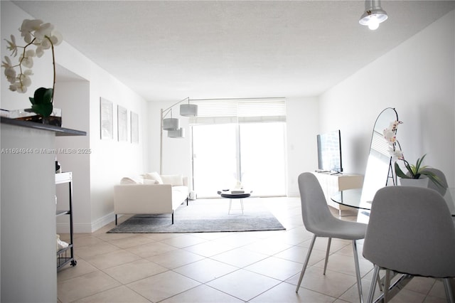 interior space with light tile patterned floors