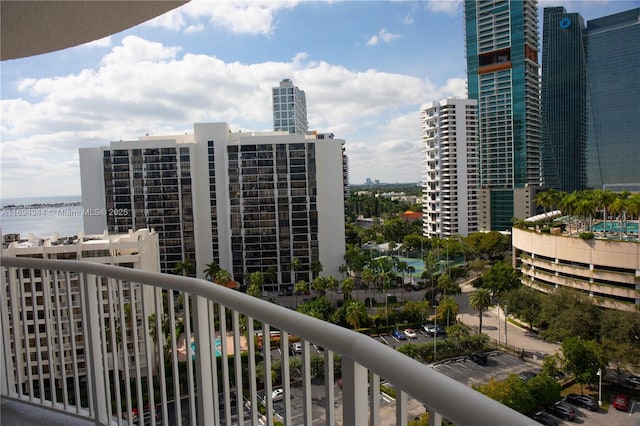 1420 Brickell Bay Dr Unit 1506D, Miami, FL 33131 - balcony featuring a city view