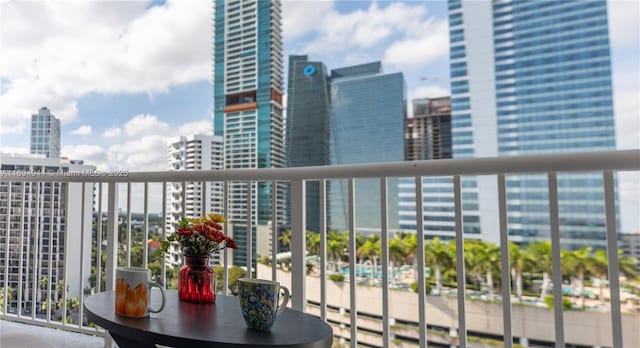 1420 Brickell Bay Dr Unit 1506D, Miami, FL 33131 - balcony featuring a city view