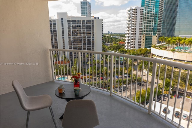 1420 Brickell Bay Dr Unit 1506D, Miami, FL 33131 - balcony featuring a view of city