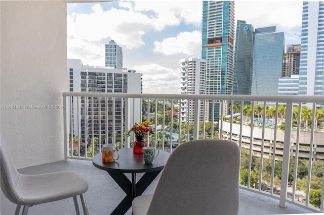 1420 Brickell Bay Dr Unit 1506D, Miami, FL 33131 - balcony with a city view
