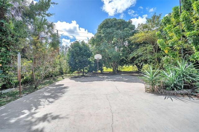 view of patio with basketball court