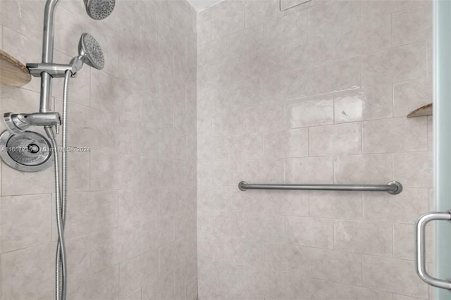 bathroom featuring walk in shower