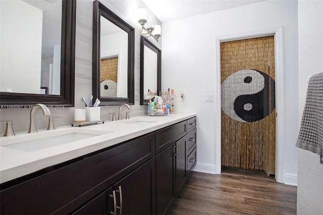 892 NW 83rd Dr, Coral Springs, FL 33071 - full bath featuring wood finished floors, double vanity, and walk in shower