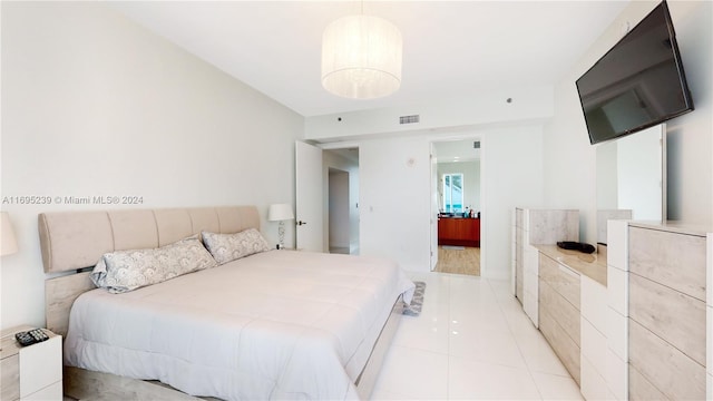 view of tiled bedroom