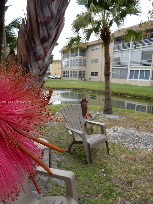 view of community featuring a water view