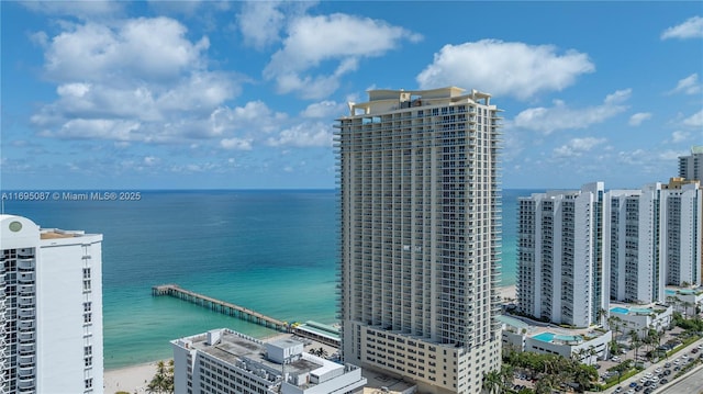 property view of water featuring a city view