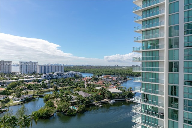 water view with a city view