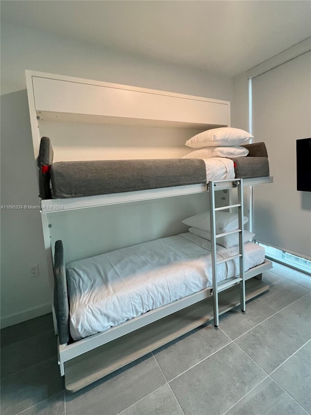 bedroom with tile patterned flooring