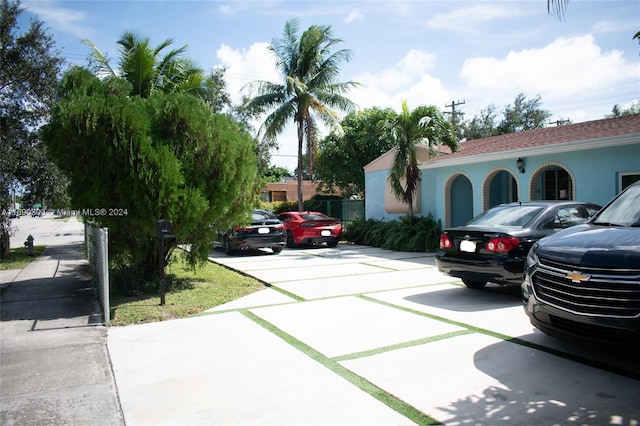 view of parking / parking lot