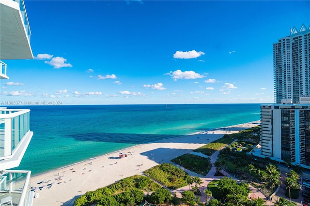 water view with a beach view