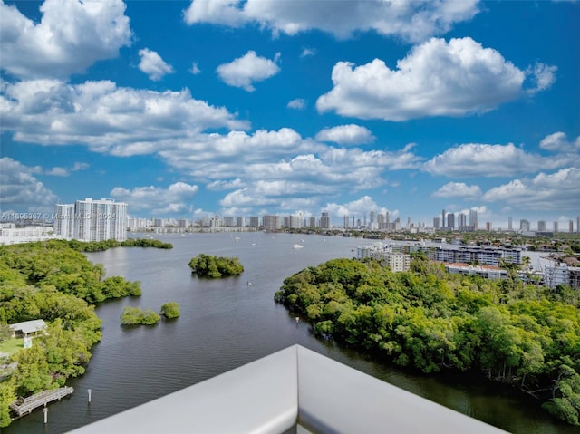 16385 Biscayne Blvd Unit 1615, North Miami Beach, FL 33160 - water view featuring city skyline