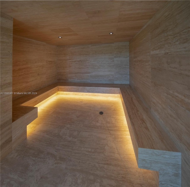 16385 Biscayne Blvd Unit 1615, North Miami Beach, FL 33160 - relaxing sauna / steam room featuring wooden ceiling