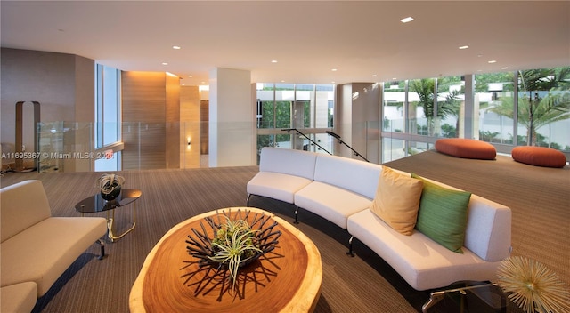 16385 Biscayne Blvd Unit 1615, North Miami Beach, FL 33160 - lobby with recessed lighting and floor to ceiling windows
