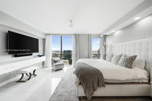 view of tiled bedroom