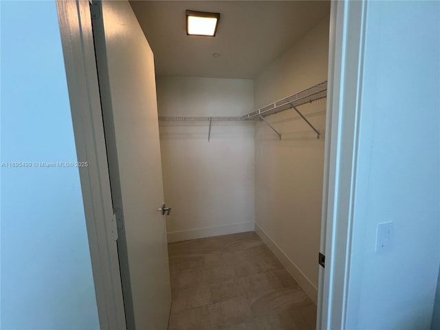 view of walk in closet