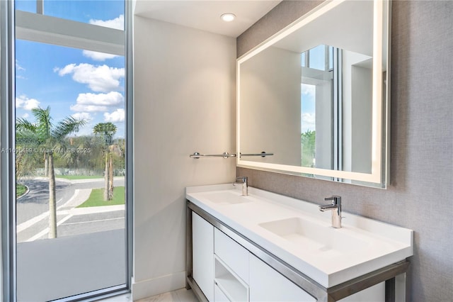 bathroom featuring vanity