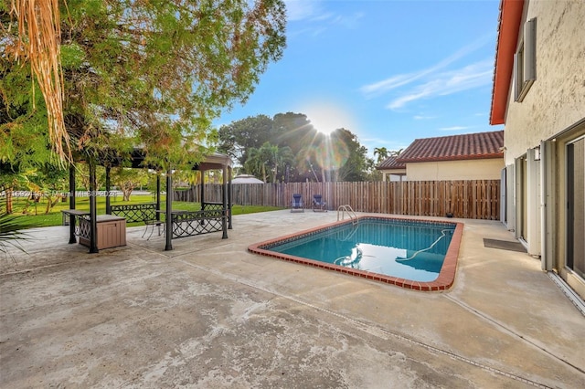 view of pool featuring a patio area