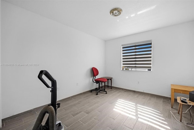 interior space with light wood-type flooring