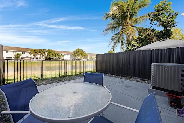 view of patio / terrace featuring cooling unit