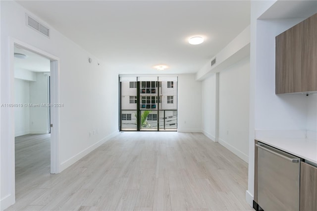 interior space featuring light wood-type flooring