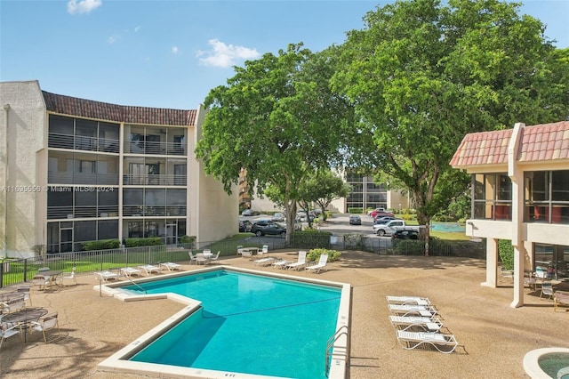 view of pool with a patio area