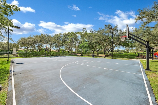 view of basketball court