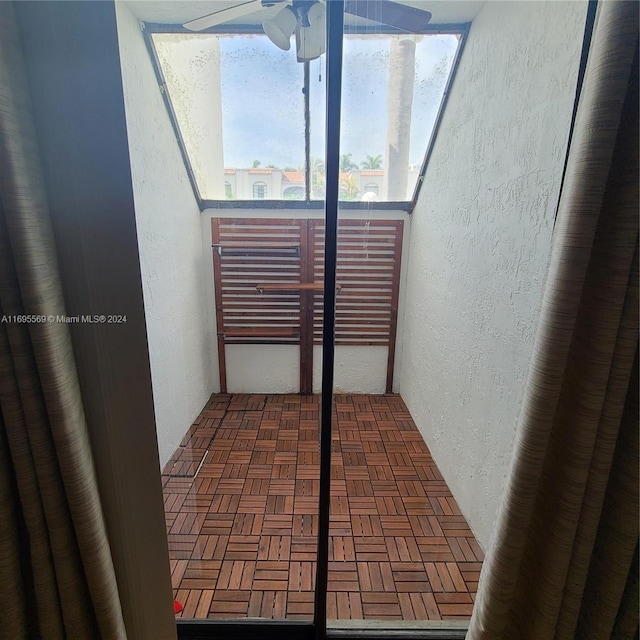 3564 Magellan Cir Unit 211-1, Aventura, FL 33180 - spare room featuring a textured wall and a ceiling fan