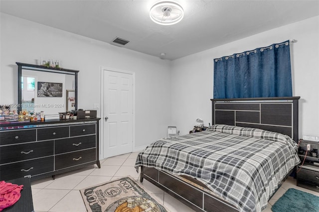 view of tiled bedroom