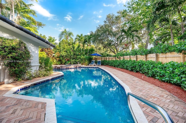 view of pool with a patio