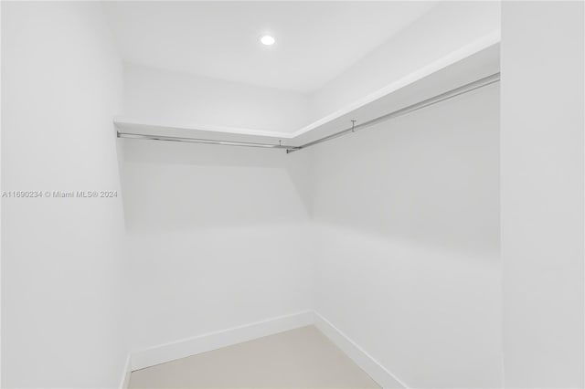 view of walk in closet