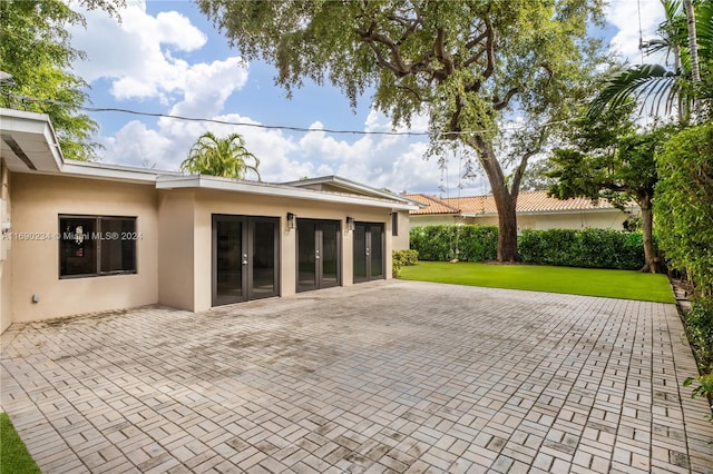 view of patio with french doors