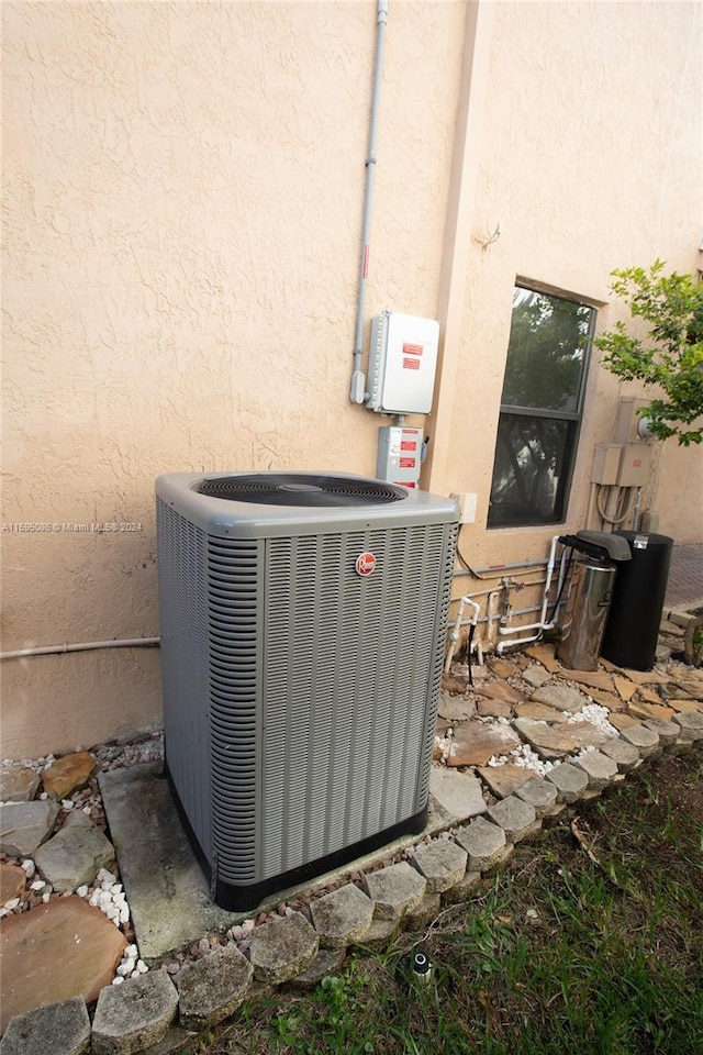 exterior details featuring cooling unit