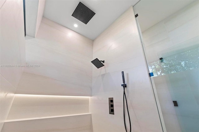 bathroom with walk in shower