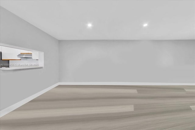 empty room featuring light hardwood / wood-style flooring