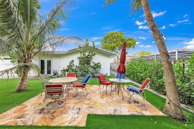 view of patio with french doors