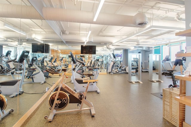 view of exercise room