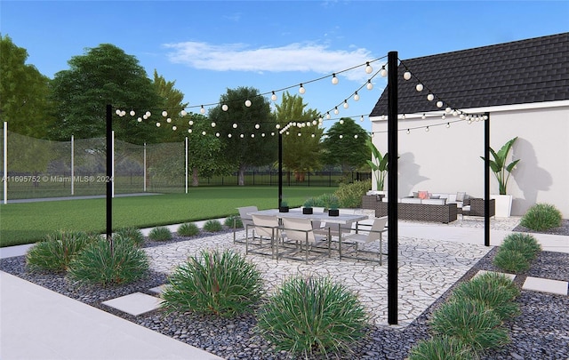 16684 SW 59th Ct, Southwest Ranches, FL 33331 - view of patio / terrace featuring an outdoor living space