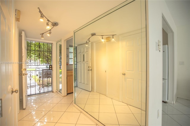 interior space with tile patterned floors