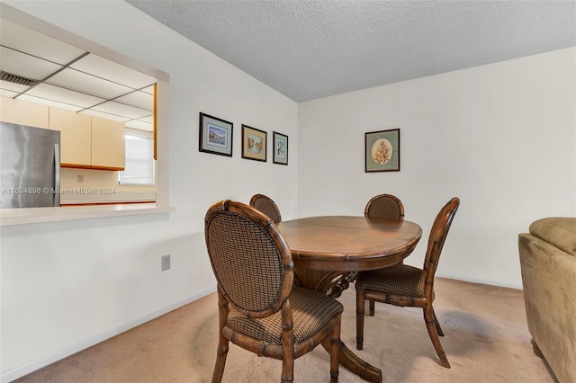 view of carpeted dining room