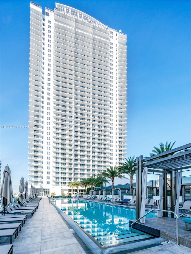 view of pool with a patio area