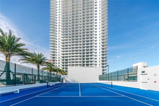 view of tennis court