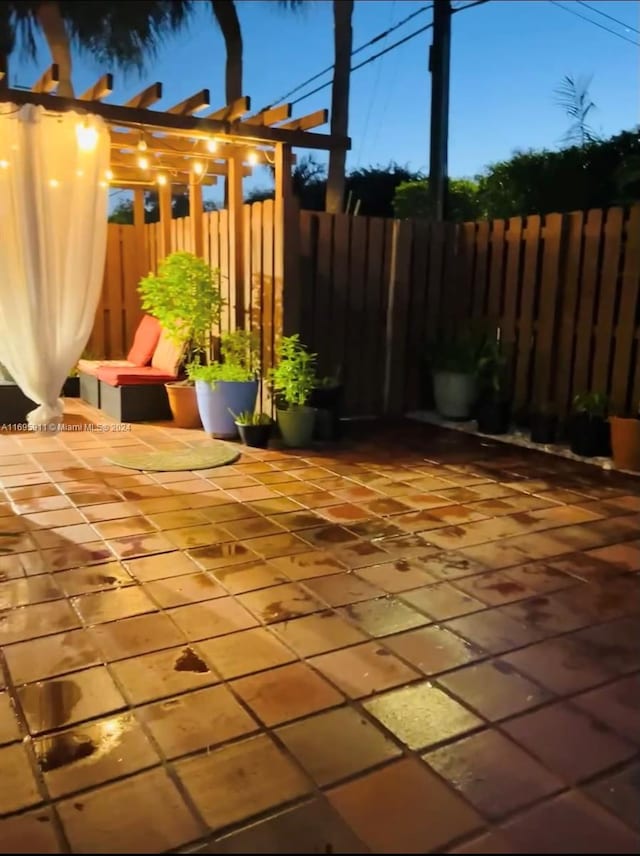 view of patio / terrace featuring a pergola