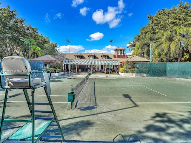 view of tennis court