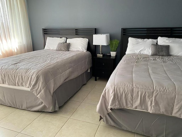 view of tiled bedroom